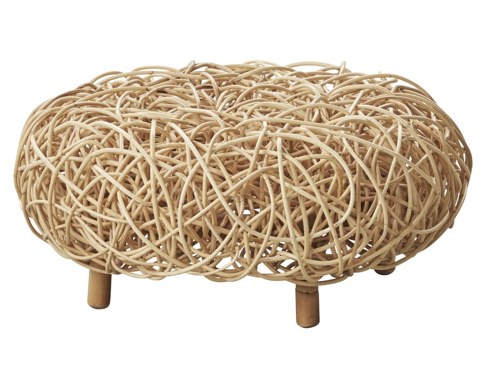 Loop 29 Natural Brown Rattan Ottoman