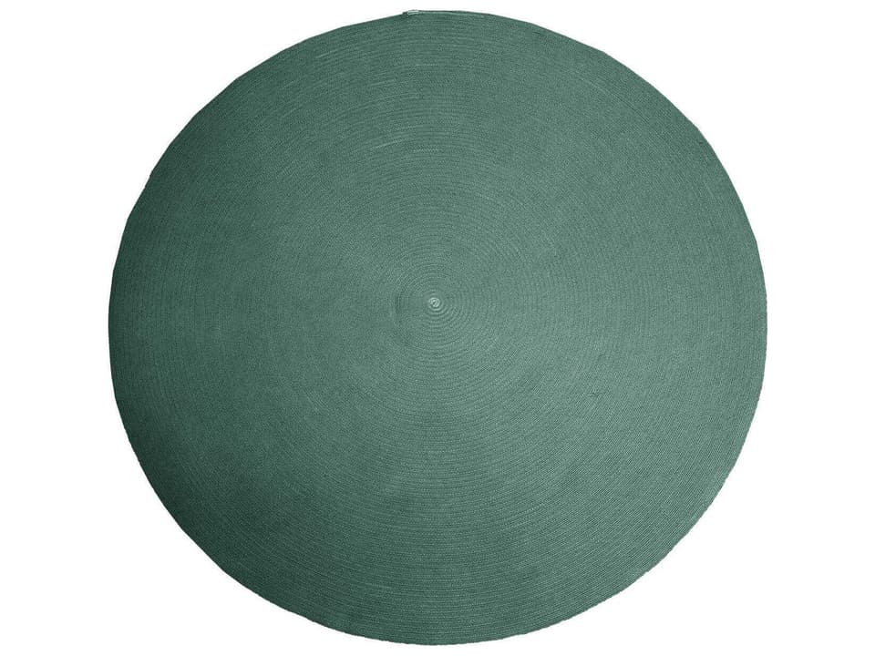 Cane-line Circle Dark Green Round Indoor Outdoor Rug