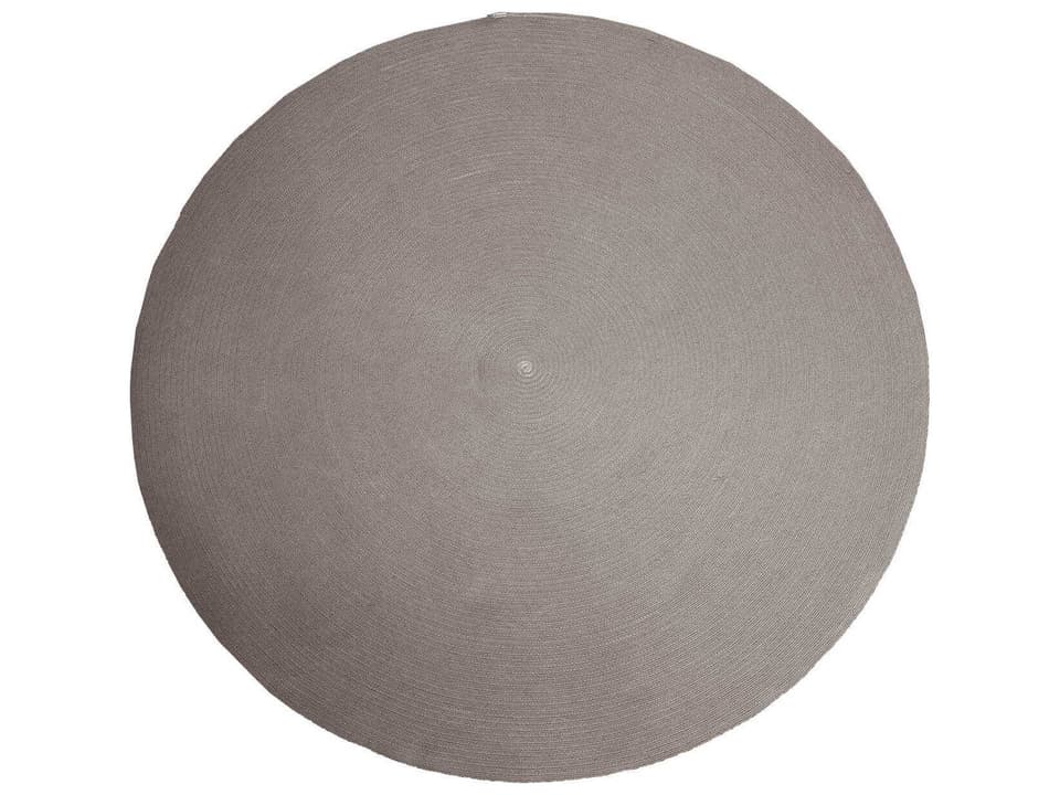 Cane-line Circle Round 55-Inch Indoor Outdoor Area Rug in Taupe Polypropylene