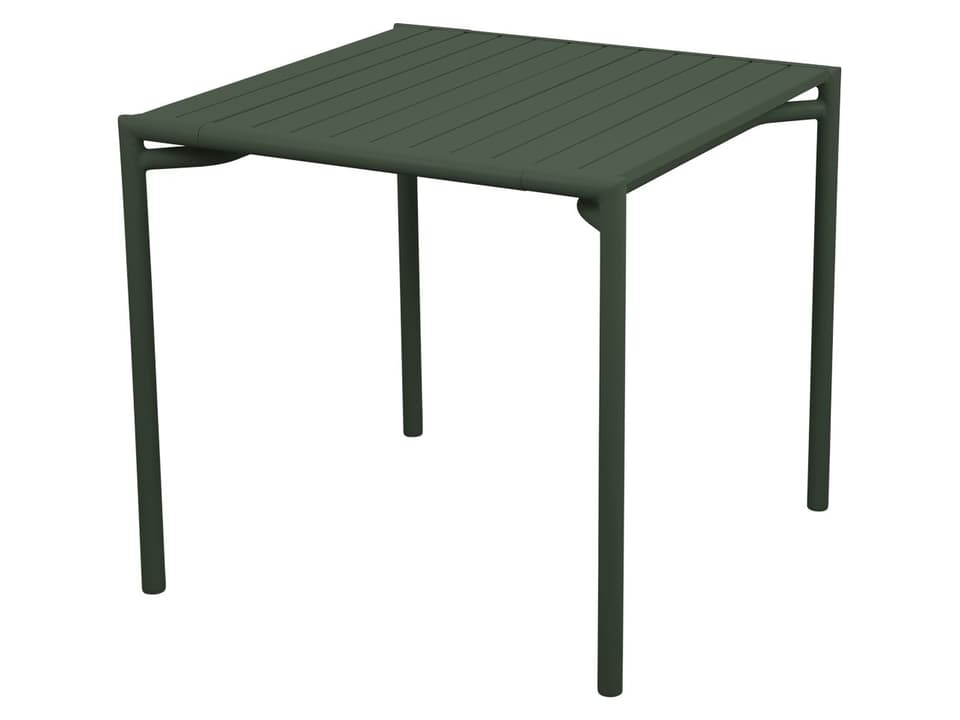 Cane-line Bliss 32-Inch Square Dining Table in Dark Green