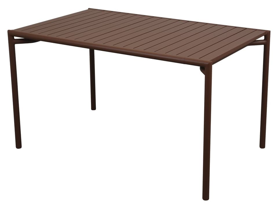 Bliss Rectangular Aluminium Dining Table in Desert Red