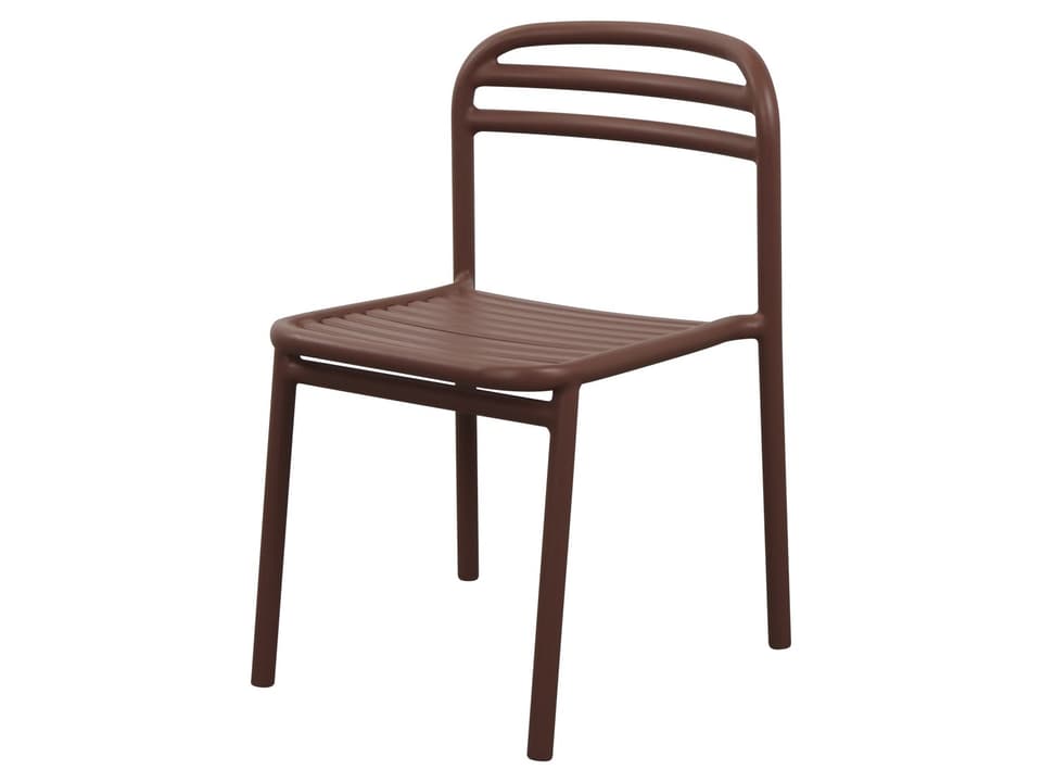 Bliss Dining Side Chair without Armrest in Desert Red