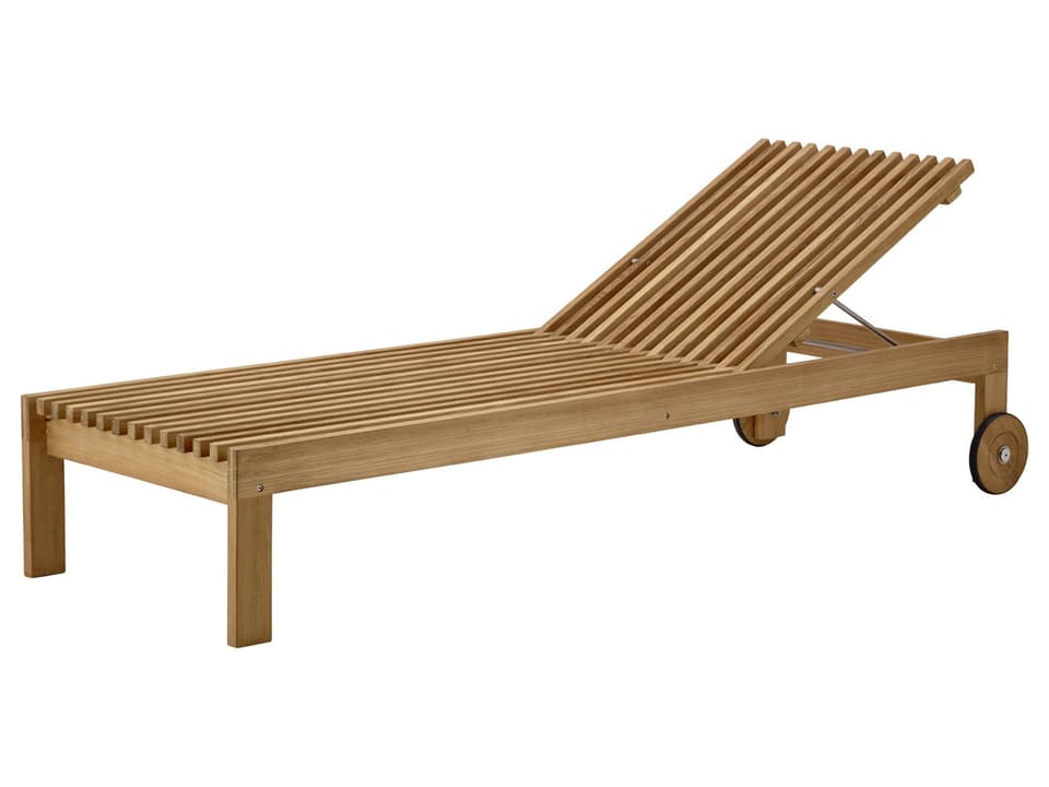 Cane-line Amaze Solid Teak Adjustable Sunbed Chaise Lounge