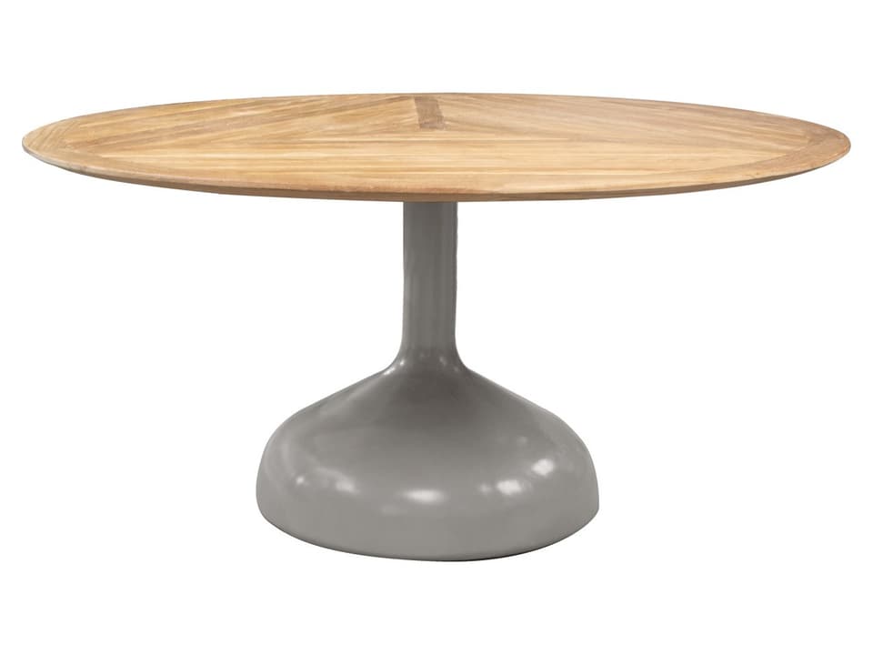 Cane-line Glaze Aluminum Dining Table Base in Taupe