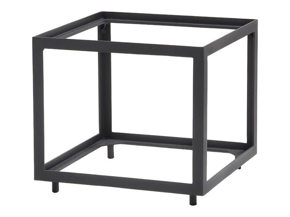 Level Small Aluminum Coffee Table Base in Lava Grey
