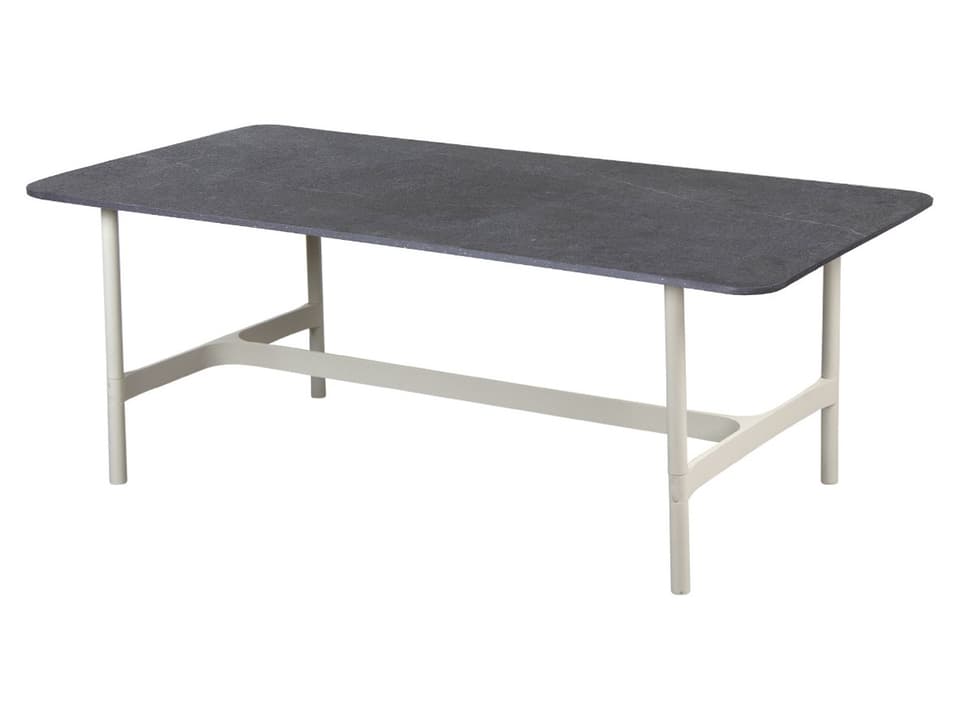 Twist Rectangular Aluminum Coffee Table Base in Sand