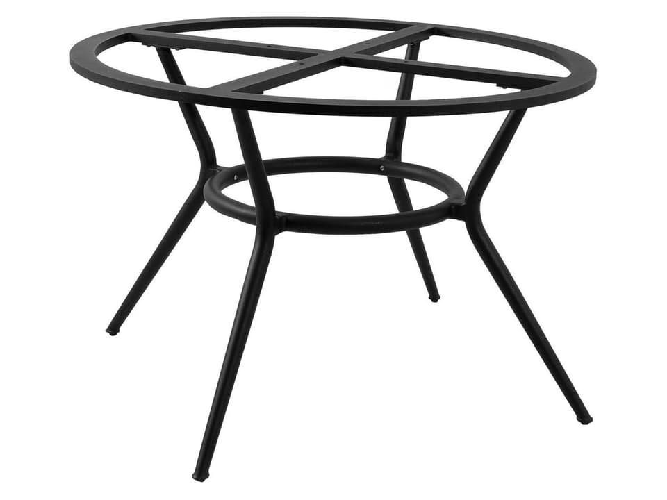 Joy 43-Inch Round Aluminum Dining Table Base in Lava Grey
