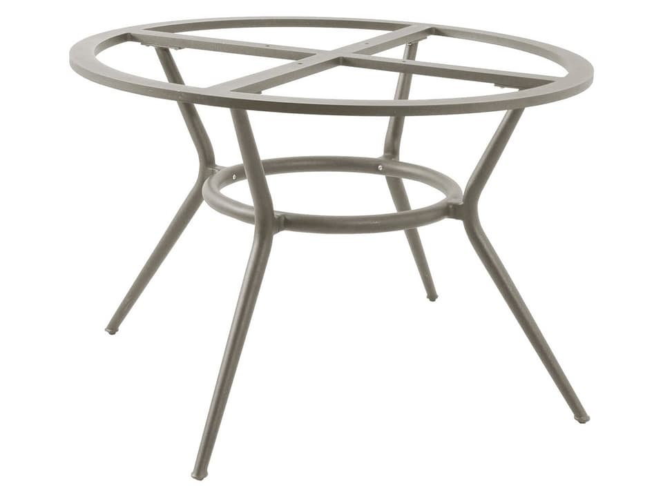 Cane-line Outdoor Joy 43-Inch Round Dining Table Base in Taupe Aluminum