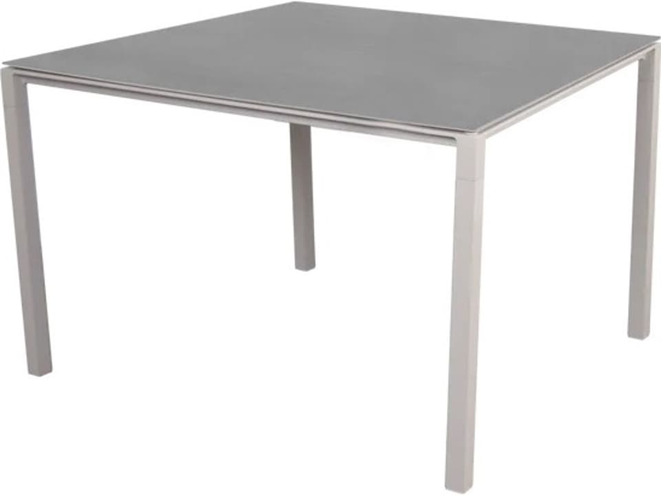 Pure 39-Inch Square Aluminum Dining Table Base in Sand