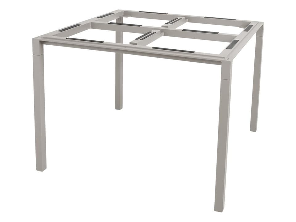 Cane-line Pure Square Taupe Aluminum Dining Table Base