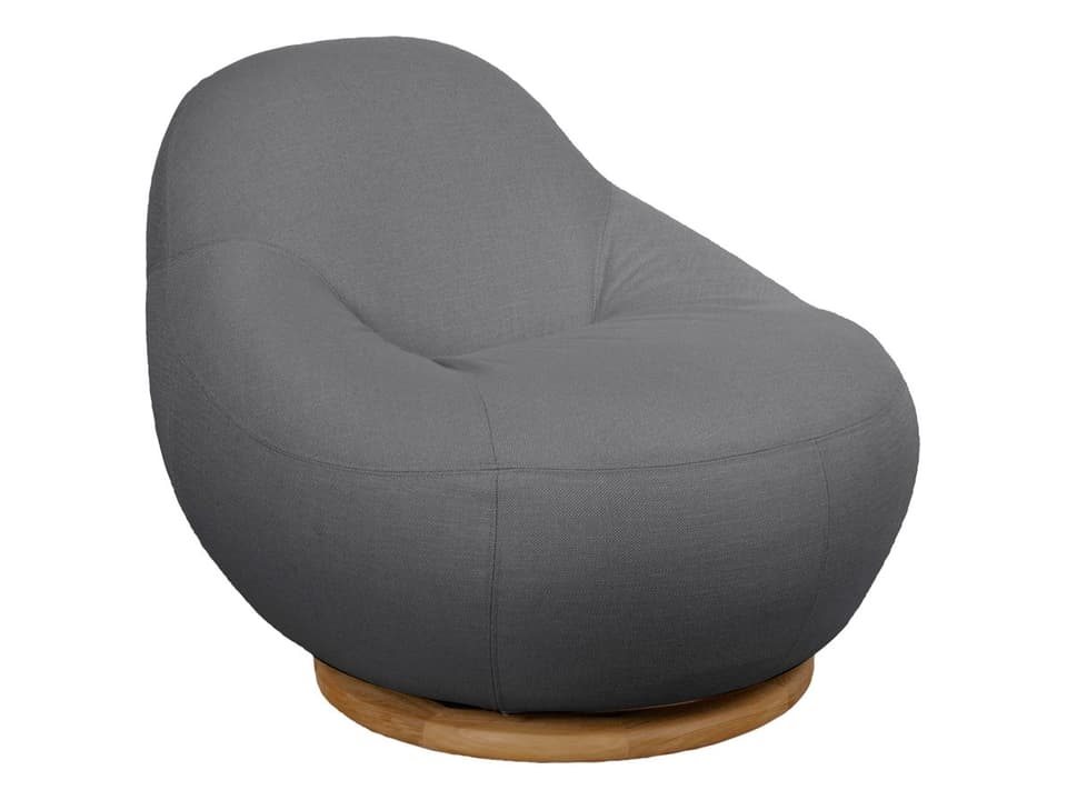 Gem Grey AirTouch Lounge Chair with Teak Swivel