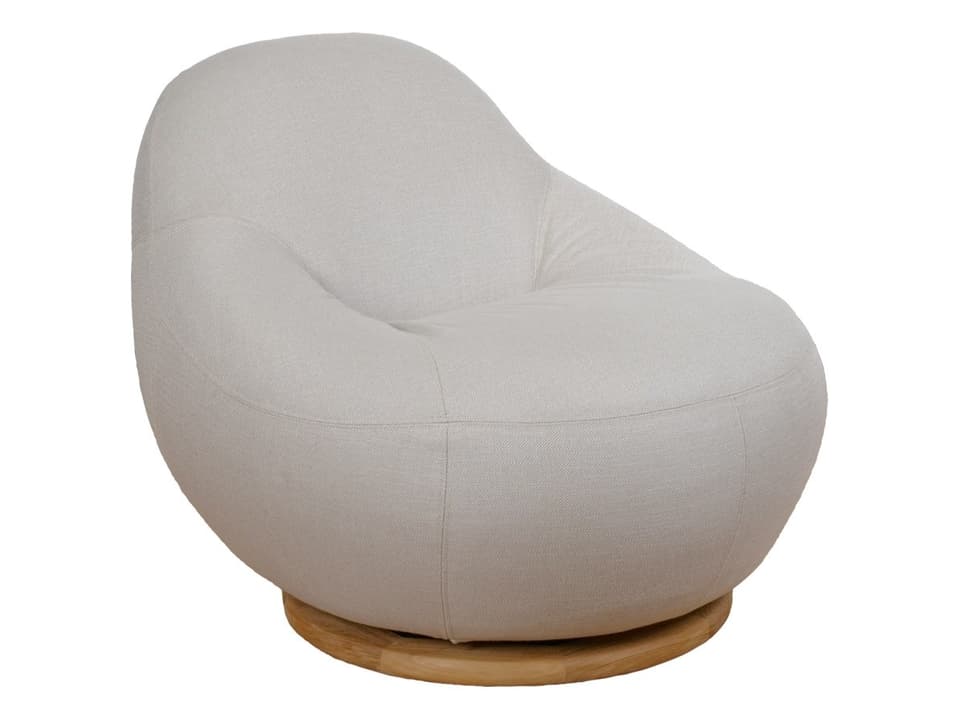Gem Airtouch Lounge Chair with Teak Swivel in Sand