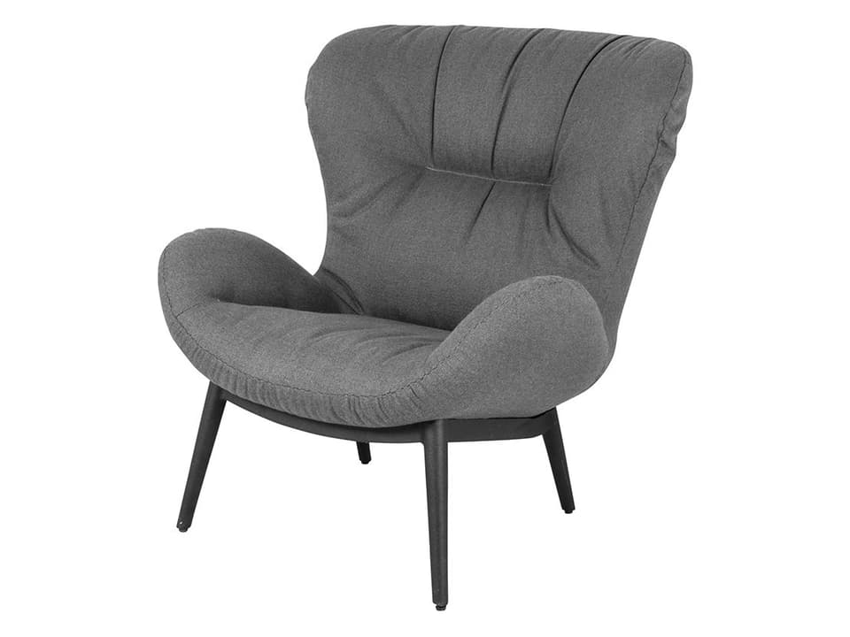Cane-line Serene Aluminum Lounge Chair with Grey AirTouch Fabric