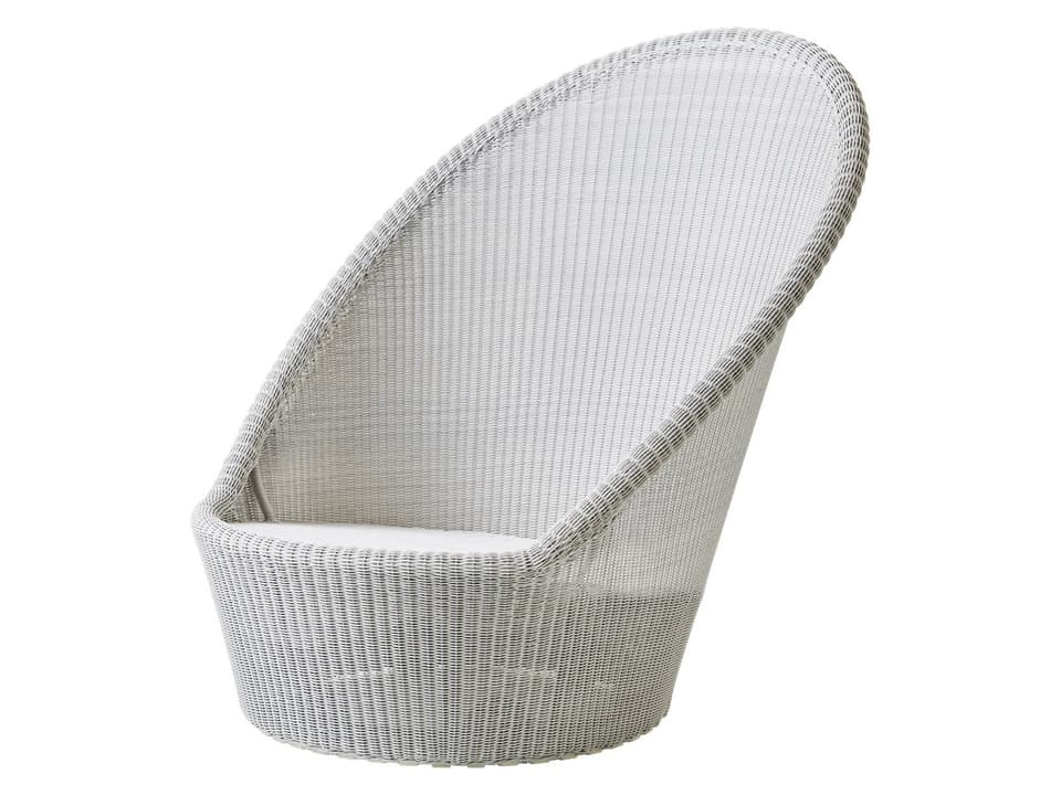 Kingston Sunchair with Wheels and Cane-line Weave in White Grey