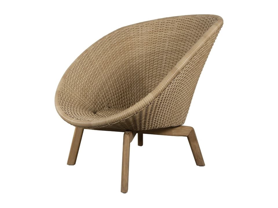 Peacock Lounge Chair with Teak Legs