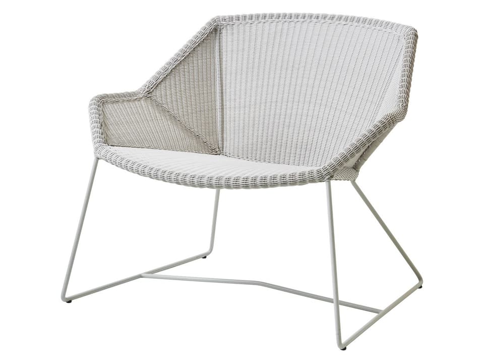 Cane-line Breeze White Grey Weave Lounge Chair