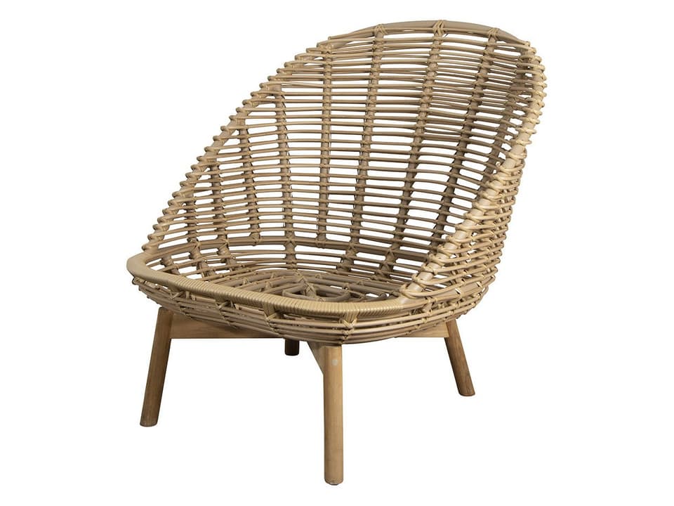 Hive Natural Weave Lounge Chair with Teak Legs