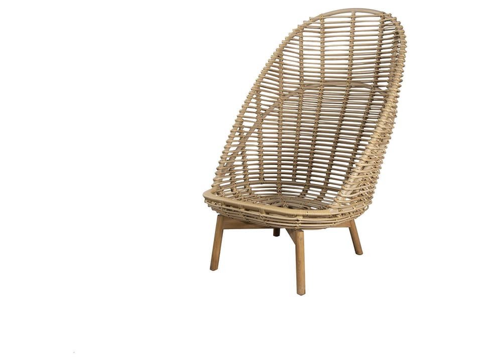 Cane-line Hive Highback Chair with Natural Weave and Teak Legs