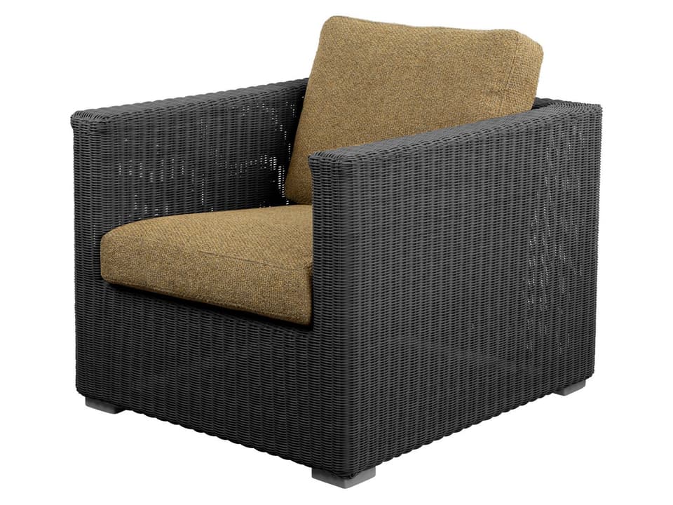 Chester Cane-line Weave Lounge Chair in Graphite