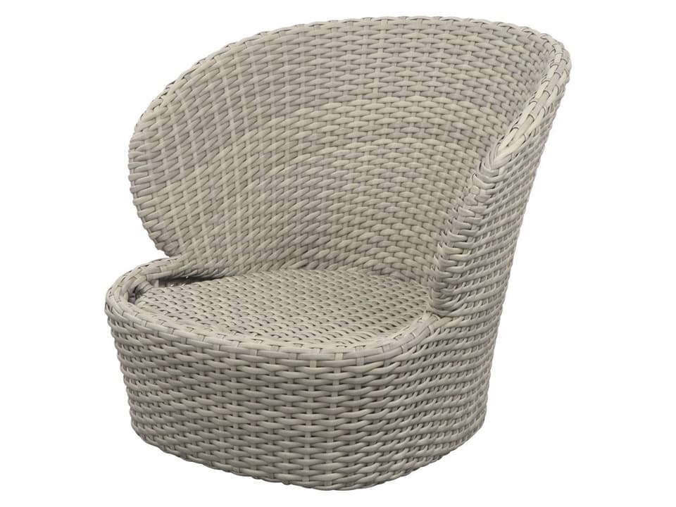 Cane-line Coast Flat Weave Swivel Lounge Chair in Sand