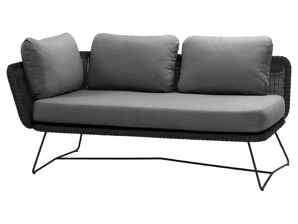 Horizon Black Weave 2-Seater Sofa Right Module