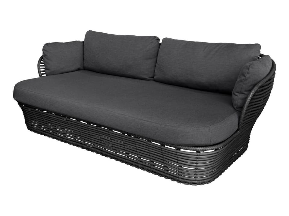 Basket Graphite Weave 2-Seater Sofa