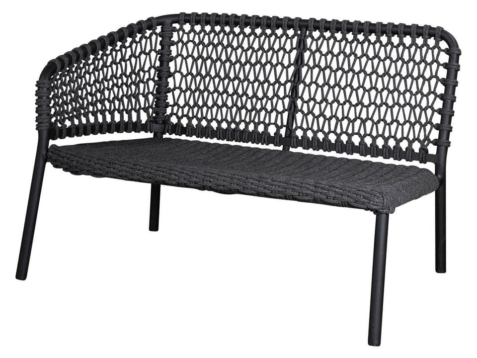 Ocean 2-Seat Modular Right Arm Sofa in Dark Grey Soft Rope