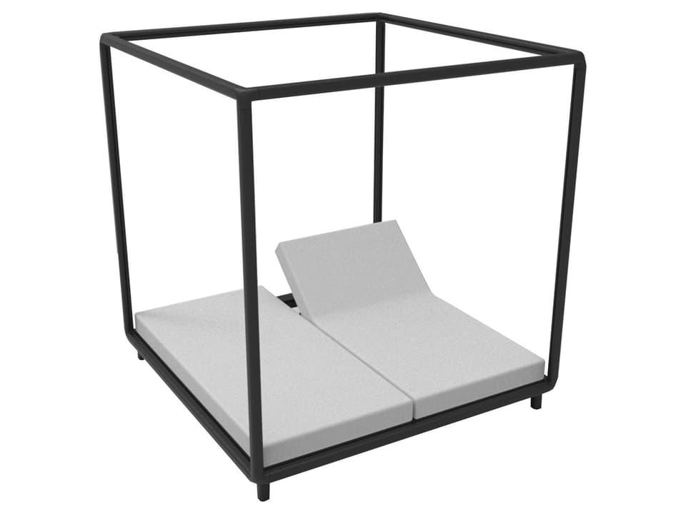 Cane-line Laze Cabana with Lava Grey Aluminum and Light Grey Natté