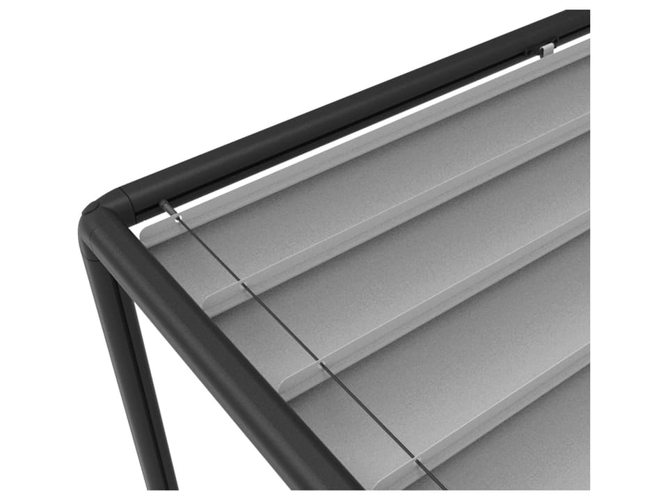 Laze Cabana Textile Roof in Lava Grey Aluminum with Light Grey Natte