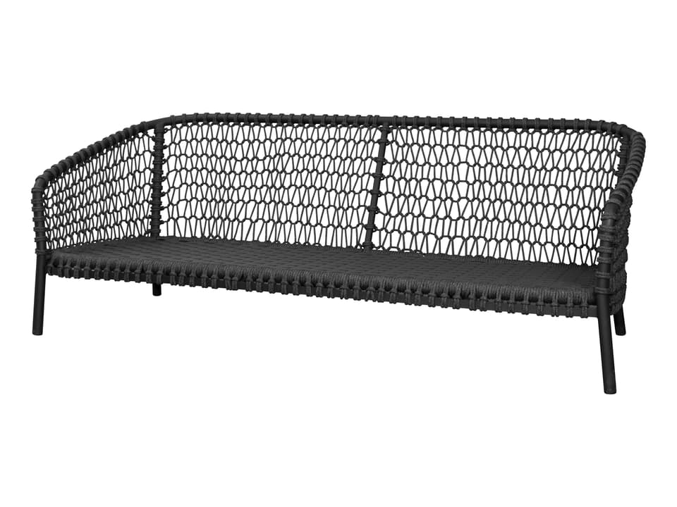 Ocean Dark Grey Soft Rope Large 3-Seater Sofa