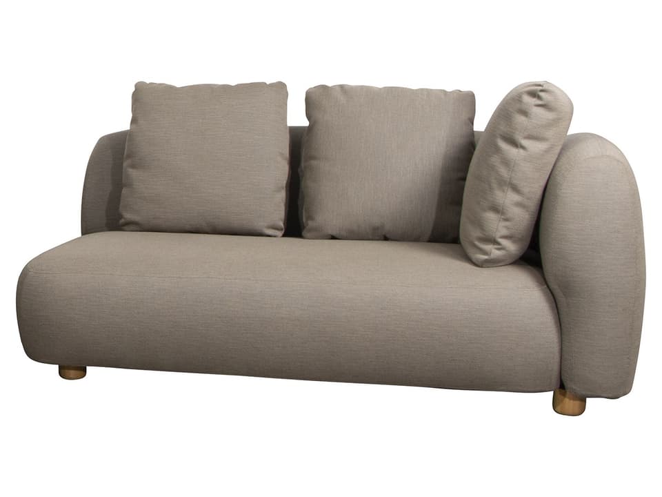Cane-line Capture 2-Seater Left Module Sofa in Taupe