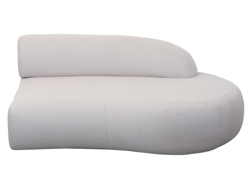 Mellow Left Sofa Module with Short Backrest in Sand AirTouch
