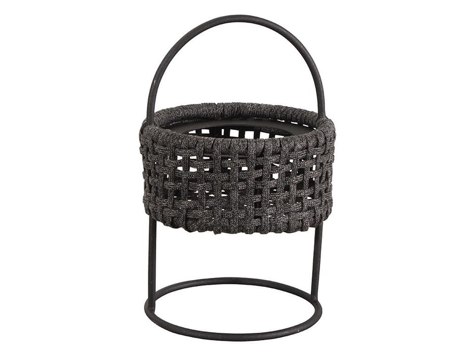 Cane-line Illusion 8-Inch Dark Grey Soft Rope Outdoor Lamp