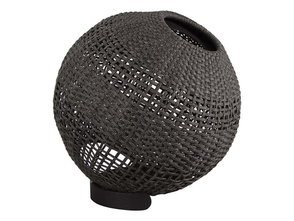 Cane-line Illusion 1-Light Round Soft Rope Lamp in Graphite