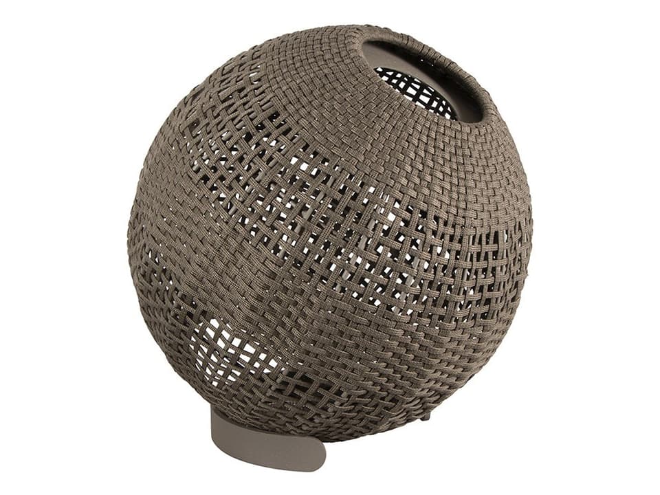 Illusion Round Solar LED Lamp in Taupe
