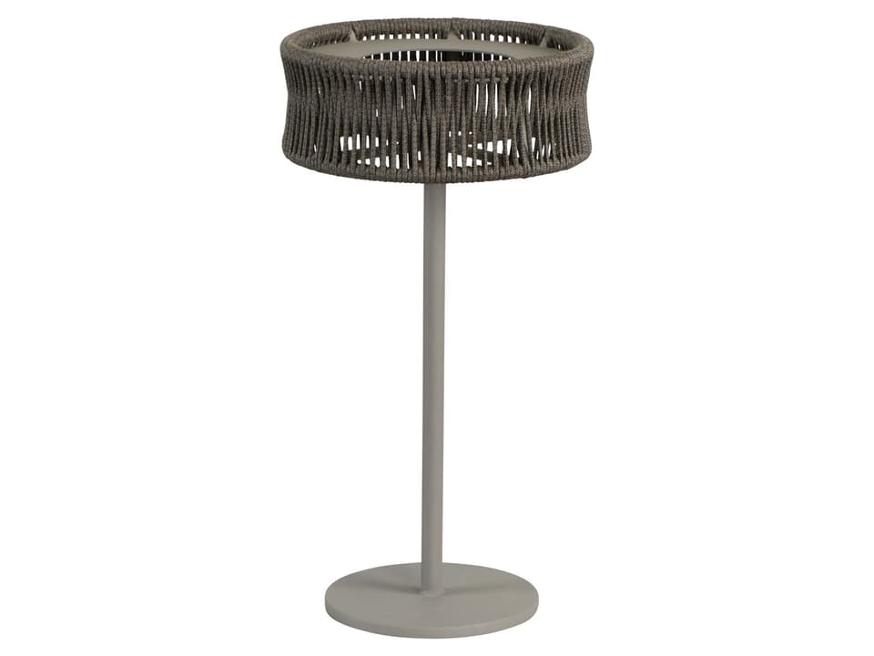 Illusion Medium Solar LED Table Lamp in Taupe