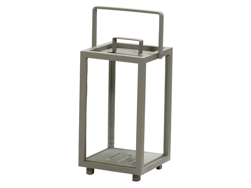 Lighthouse Small Lantern in Taupe Aluminum