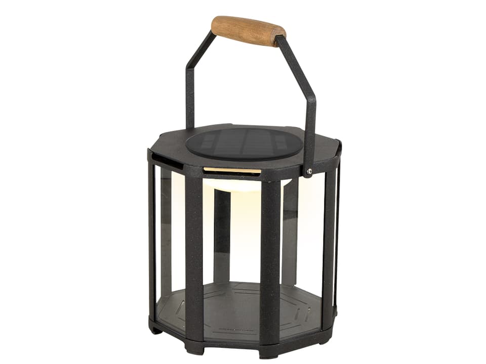 Lightlux LED Solar Lid for Lantern in Lava Grey