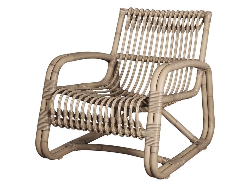 Cane-line Curve Outdoor Lounge Chair with Natural Cane-line Weave