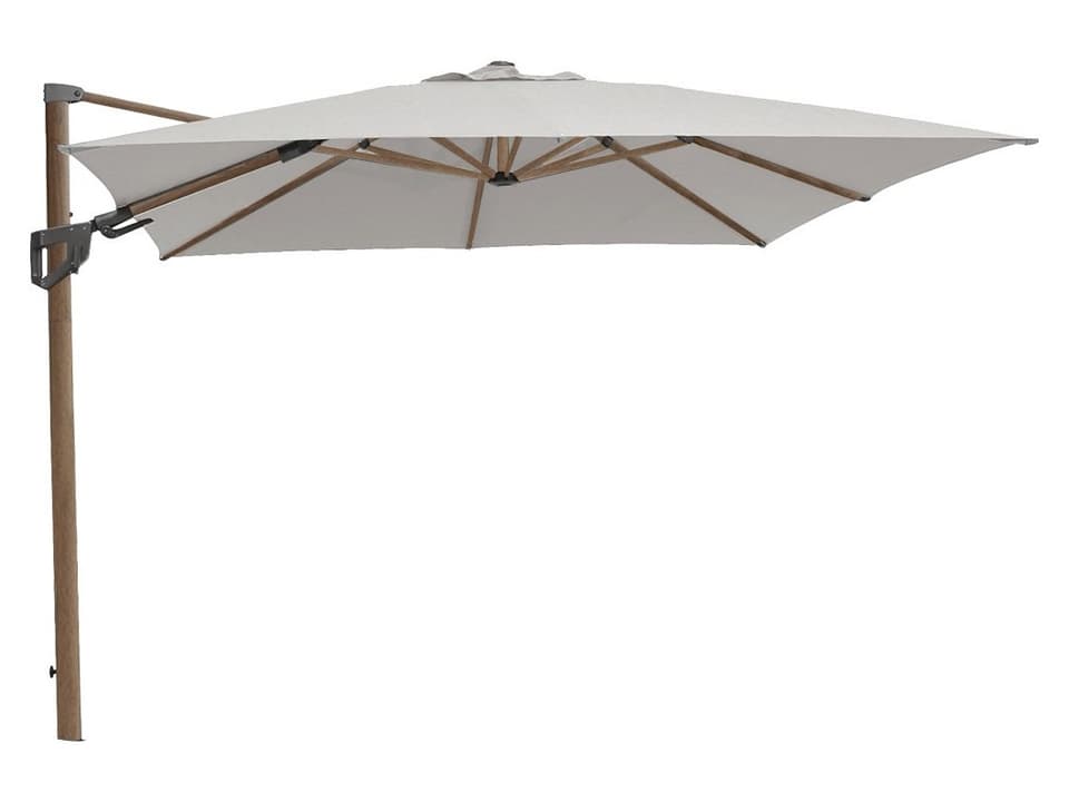 Hyde Wood Look Aluminium Pole Luxe Tilt Parasol