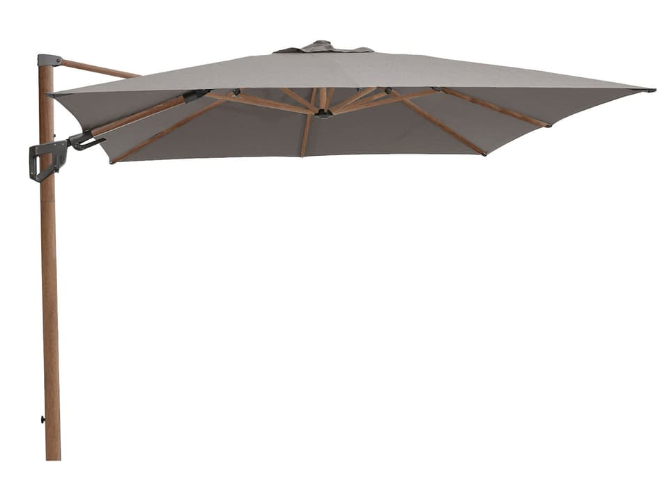 Hyde Wood Look Aluminium Pole Luxe Hanging Parasol