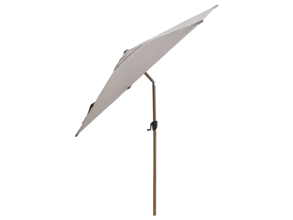 Sunshade Wood Look Aluminium Pole Parasol W/Tilt System