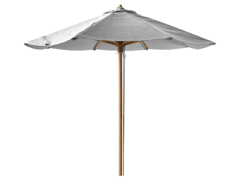 Classic Teak Pole Parasol W/Pulley System