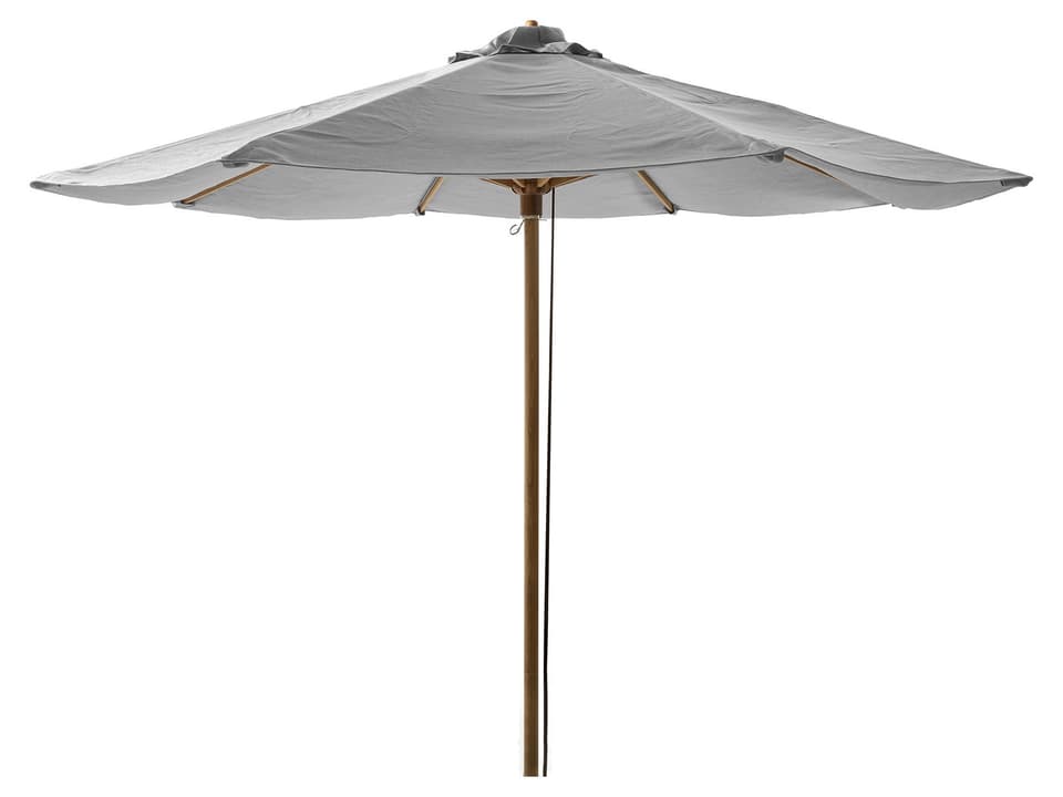 Classic Teak Pole Parasol W/Pulley System