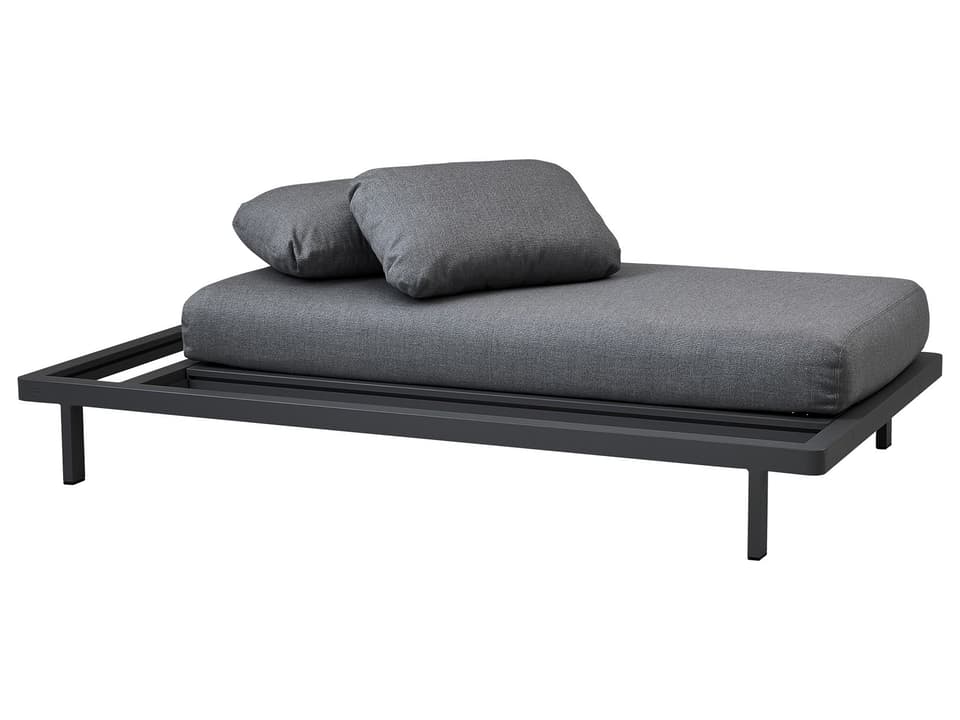 Space Lava Grey Aluminium 2-Seater Sofa
