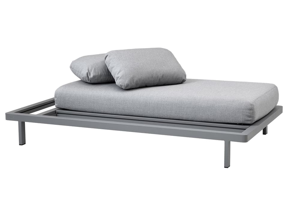 Space Light Grey Aluminium 2-Seater Sofa