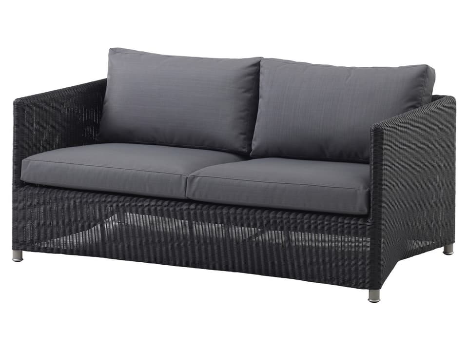 Diamond Loveseat with Graphite Cane-line Weave
