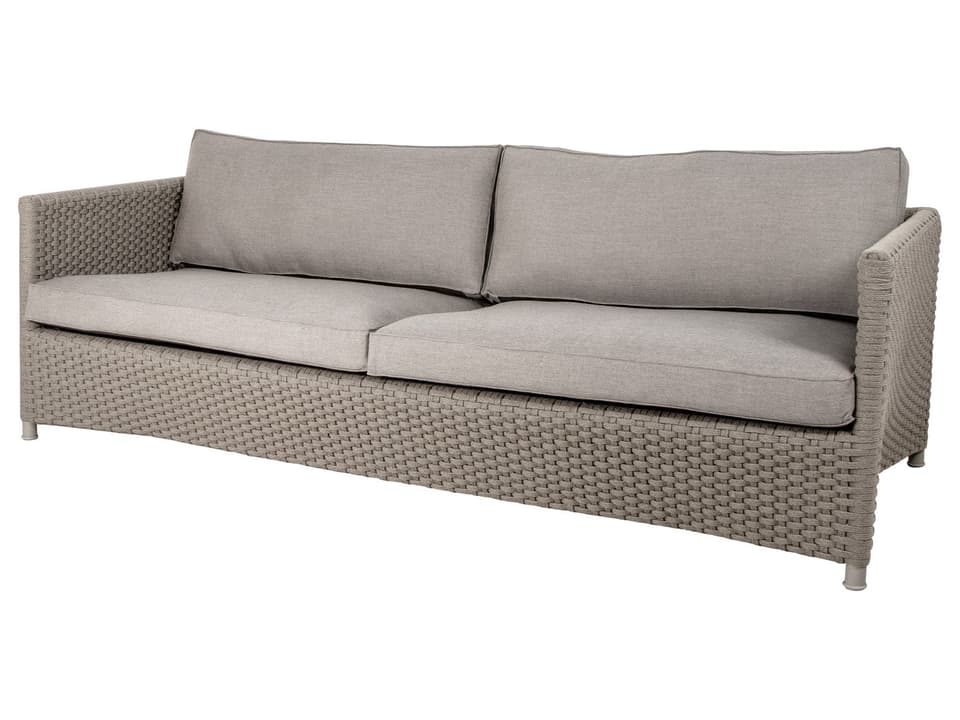 Diamond Taupe Soft Rope 3-Seater Sofa
