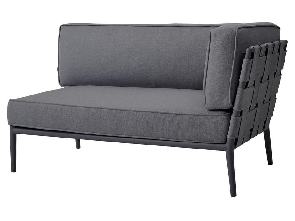 Conic Grey Airtouch 2-Seater Sofa Left Module