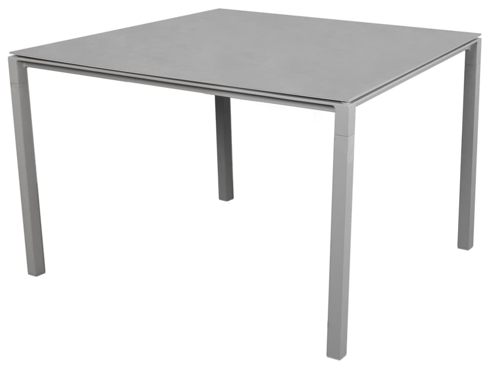 Cane Line Pure 39-Inch Square Ceramic Table Top in Concrete Grey